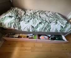 single bed frame with 2 drawers