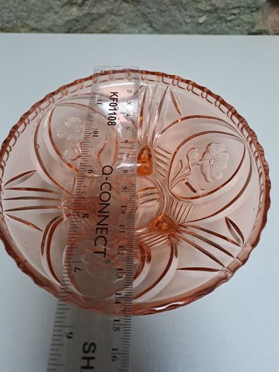 Vintage pink glass bowl