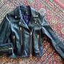 Topshop Boutique Biker Leather Jacket Size UK 6 Image 2