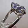 Silver ring with Tanzanites Image 5