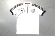 FREE POST Vintage Germany (S) 2010 Polo Shirt  Jersey adidas Football Soccer Deutschland Die Mannschaft Small WHite
