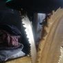 unusual gold leaf mirror top side table Image 3