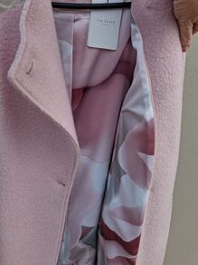 Ted Baker - Safiera Long Wrap Coat - 100% Wool - Pastel Pink - UK 8 - BNWT RRP 460