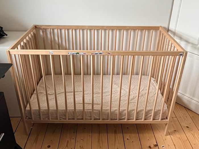 IKEA Sniglar cot with The Little Green Sheep mattress