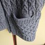Arancraft Woolen Shawl Denim Colour Image 2
