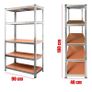 Galvanized metal shelf 875kg 5 Baldas 180x90x40cm Ideal garage Image 2
