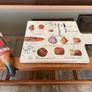 Elegant Retro Graphic French Bread and Cheese Serving Board in Glazed Ceramic Image 2