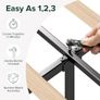 Double Bed Frame with Headboard - 4ft6 (135 x 190 cm) - 11.8'' Height - Upholstered Bed Base - Wooden Slat Support - Easy Assembly - Dark Grey Image 4