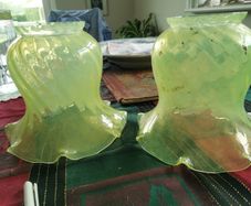 Vaseline Glass Lampshades