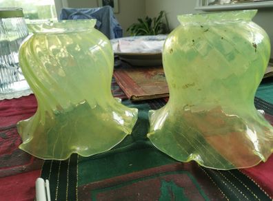Vaseline Glass Lampshades