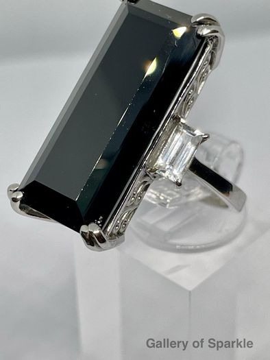 Black Spinel and White Topaz.