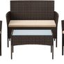 4-Piece Rattan Garden Chair Furniture Set Image 4