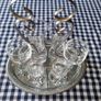 Vintage set of 6 carolans glasses on rack Image 3