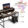 _Desk with shelf small computer table with monitor stand office table industrial style work table laptop table home office desk study table furniture for study table PC Image 2