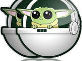 Baby Yoda Car Decals (2 Pack) Super Cute Mandalorian Stickers for Your Car, Truck or Laptop