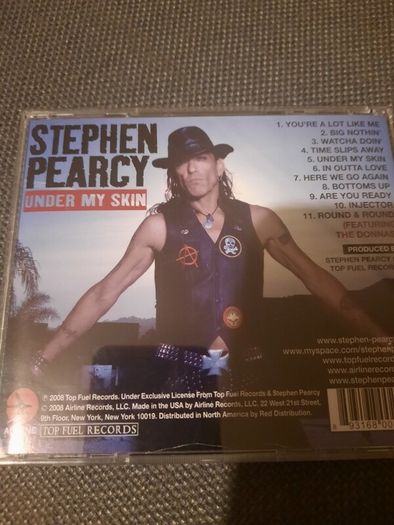 STEPHEN PEARCY (of RATT): Under My Skin - CD 2018 (Autographed by Stephen)