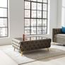 Long Chester Lux Coffee Table Velvet 103x63x45 cm Image 4