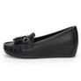 Brand New Hoefirm Women's Leather Tassel Wedge Heel Moccasins Casual Comfortable Slip-On Shoes, Image 3