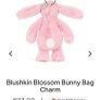 New Blushkin Blossom Bunny Bag Charm Image 4