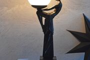 Exclusive Art Deco Lamp with Spherical Shade Femme Fatale