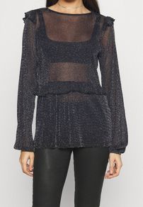 NOISY MAY Stunning Black Metallic Top Size M!