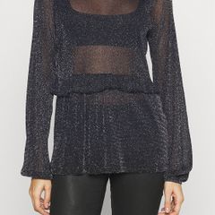 NOISY MAY Stunning Black Metallic Top Size M!