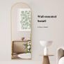 Full Length Mirrors Free Standing Floor Mirror Full Body Wall Mirror for Bedroom Living Room and Entrance, Arch Gold Frame, 147x44 CM Image 7