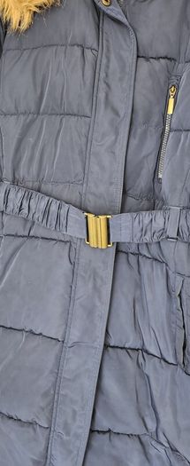 Navy Padded winter coat with Belt size M /12