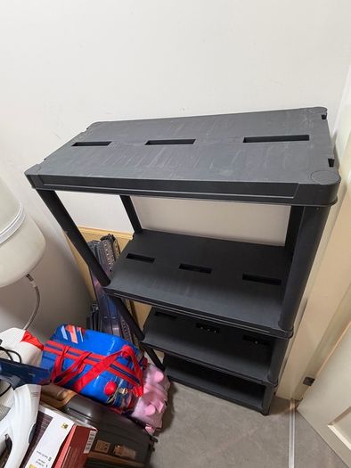 Heavy-Duty Galvanized Steel & Wooden Shelving Unit