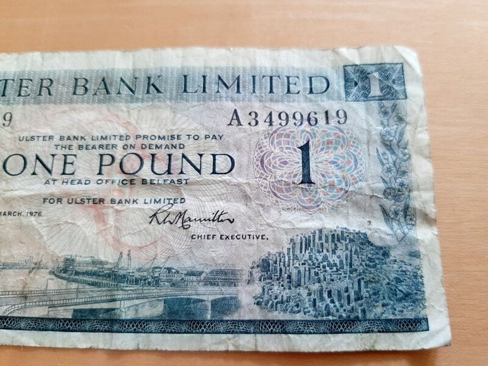 Ulster Bank note 1976