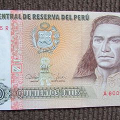 Peru 1987.500 Intis.Uncirculated Banknote.