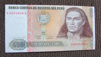 Peru 1987.500 Intis.Uncirculated Banknote.