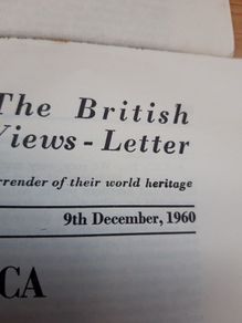 CANDOUR  ( The British views letter )
