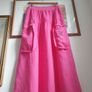 Pink linen skirt size uk 14 Image 2
