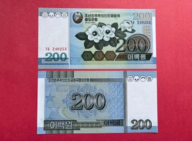 North  Korea  200 Won  2005   Pick 48b.  UNC