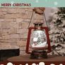 Christmas Snow Scene Lantern with Bronze Colour Image 3