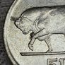 Ireland 1996 5p Mint Error Big Blob on the Leg Image 3