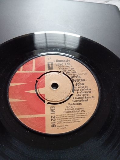 I honestly love you 7"vinyl single Irish pressing Olivia newton john