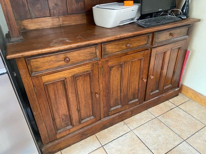 Large Vintage Solid Timber Dresser Cabinet