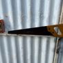vintage wooden handled carpenters saw Image 2