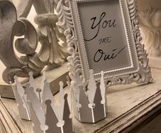 ShabbyChic Home Decor Bundle Fame..Set of 3crown tea light holders and Wreath with lace