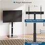 NEW SALE | TV Floor Stand for 30-70 inch LED LCD OLED Plasma Flat Curved TVs, Height Adjustable Tall TV Stand with Brackets up to 40kg, Max VESA 600x400mm Image 5