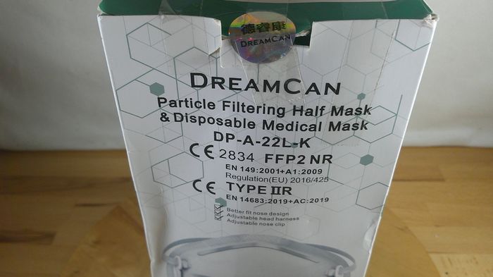 19 x DreamCan FFP2 NR Type IIR Face Masks Respirator Medical Grade DP-A-22L-K White