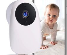 Baby Monitor Pet WiFi Camera 1080P with Night Vision Motion & Sound Detection 2.4Ghz Remote Control Camera for Indoor Baby Nanny and Pet Monitor, Compatible with Alexa (FREE POSTAGE)