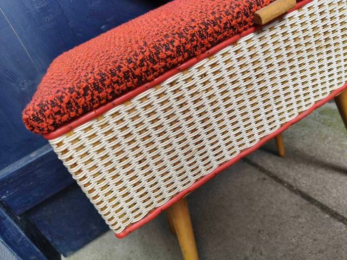 Vintage Sewing basket on legs