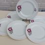 Beautiful Set of Six Large Dinner Plates by Arklow Pottery in the Very Popular and Collectable "Autumn Rose" Pattern Image 2