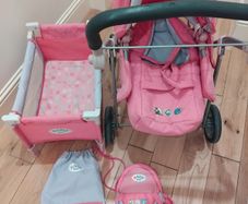 Baby born buggy and asserories