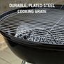 Compact Kettle Charcoal Barbecue (2026 version), 47 cm Cooking Surface, Tripod Stand with Wheels, Heat Resistant, Rustproof Design, Chrome Plated Three Layer Grate Image 9