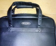 Antler Real Leather Black Laptop/Notebook Bag, for 13-15 inch