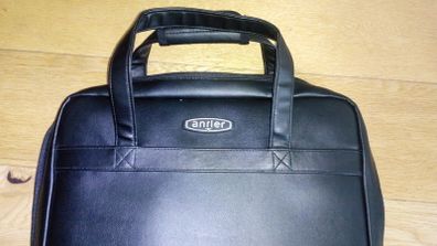 Antler Real Leather Black Laptop/Notebook Bag, for 13-15 inch